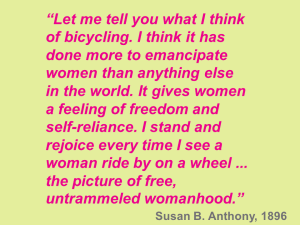 Susan B Anthony Bike Quote