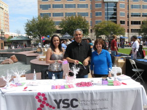 Lisa, Robert & Nancy volunteering with YSC at an event in their community.