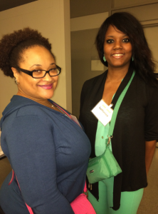 (L-R, Melanie and LaMonica at the Cancer and Careers Conference)