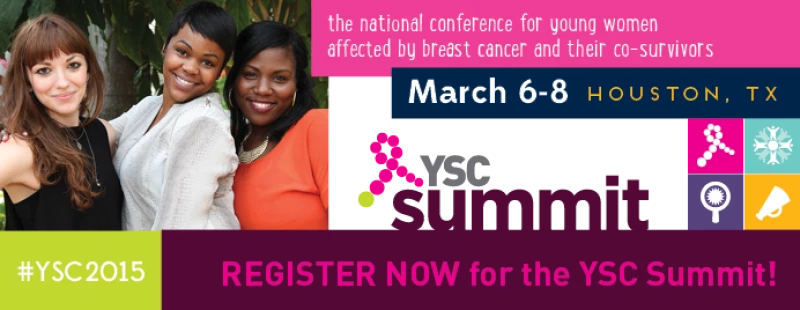 I'm excited! Join me for our new YSC Summit for young women affected by breast cancer.
