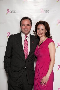 Jeffrey Gannon and wife, Jennifer Merschdorf. CEO of Young Survival Coalition.