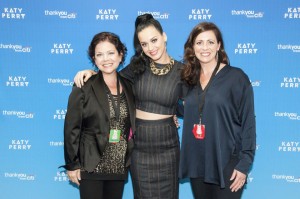 YSC Chief Development Officer, Jenna Glazer, Katy Perry and YSC CEO Jennifer Merschdorf at the 2013 concert.